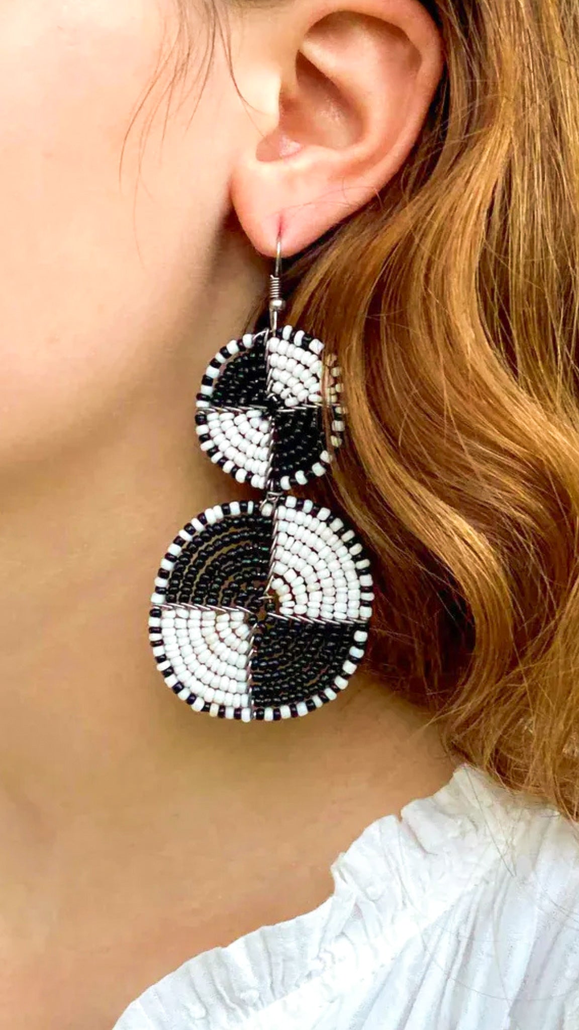 “Circles of Heritage” Maasai Bead Earrings