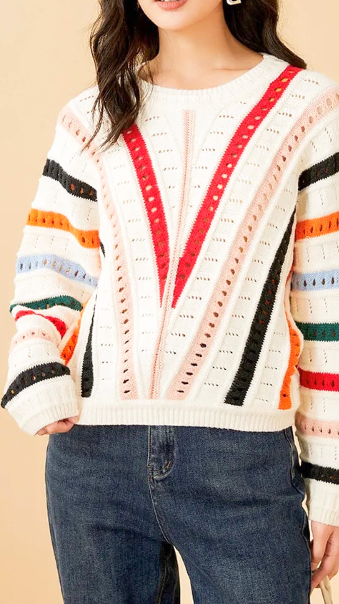 Althea Oversized Striped Pullover