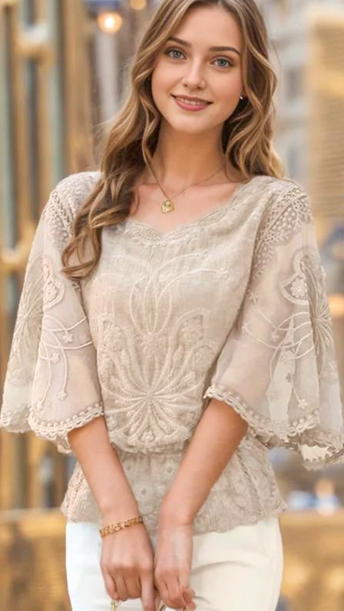 Alice Lace Embroidered Blouse