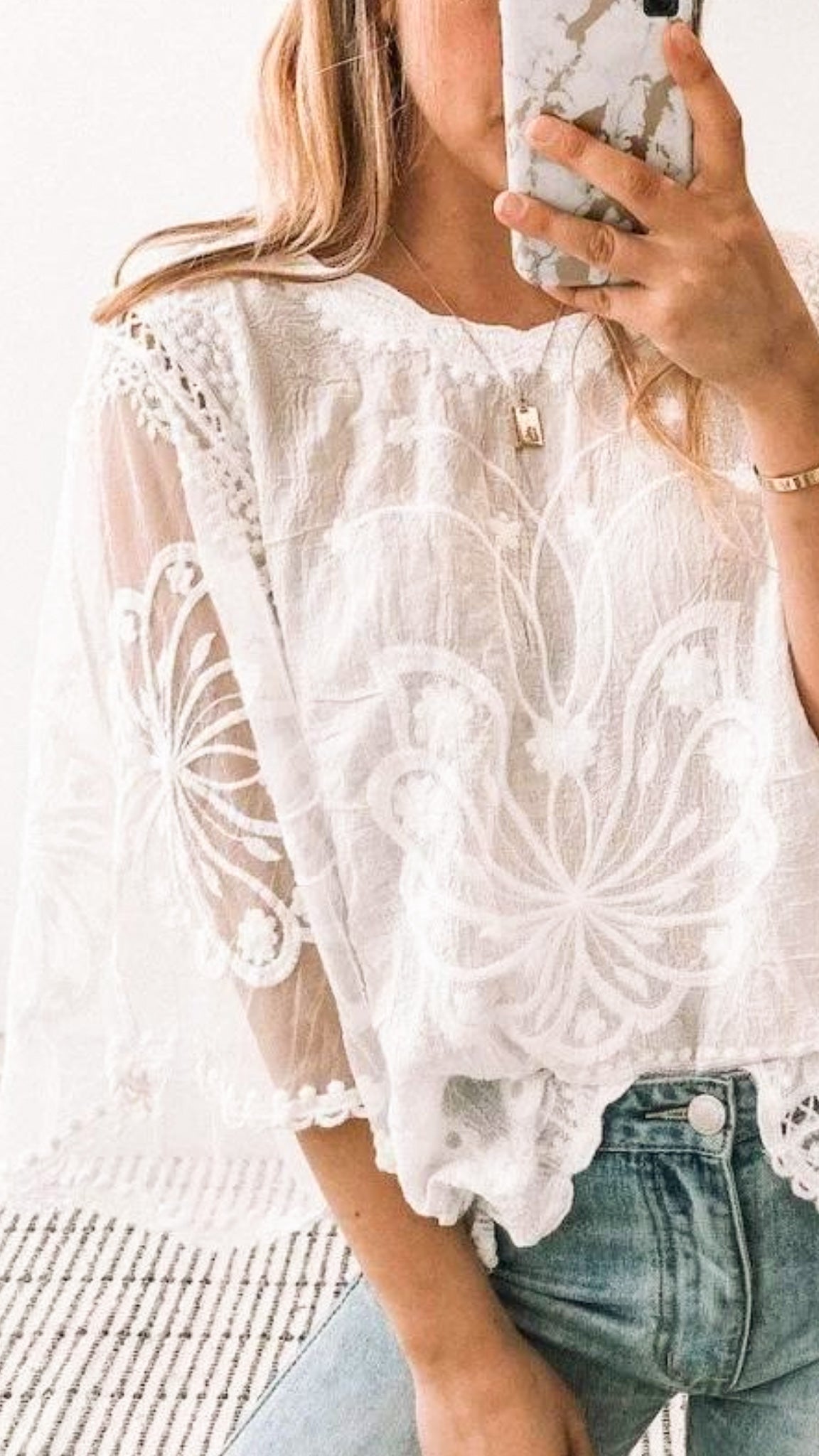 Alice Lace Embroidered Blouse