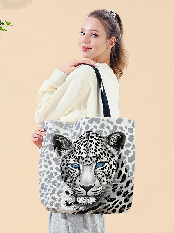 Aurora Blue-Eyed Leopard Tote