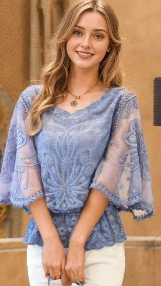 Alice Lace Embroidered Blouse