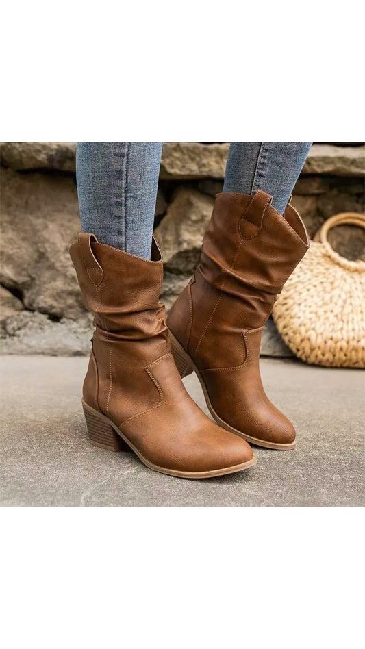 Maggie Low-Calf Cowboy Boots (Regular fit)