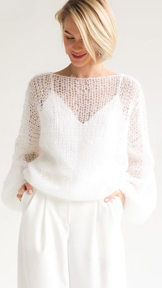 Amelia Mesh Knitted Pullover