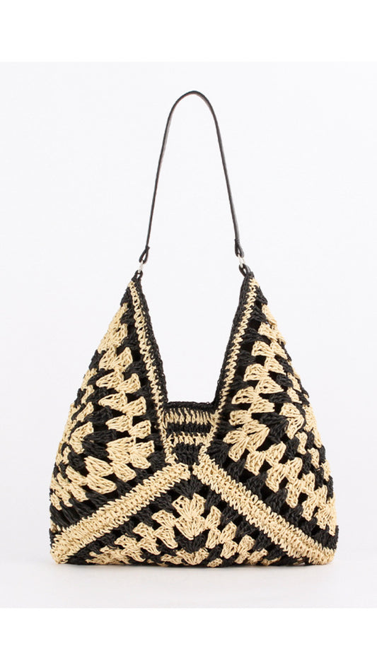 Evelyn Straw Shoulder Bag