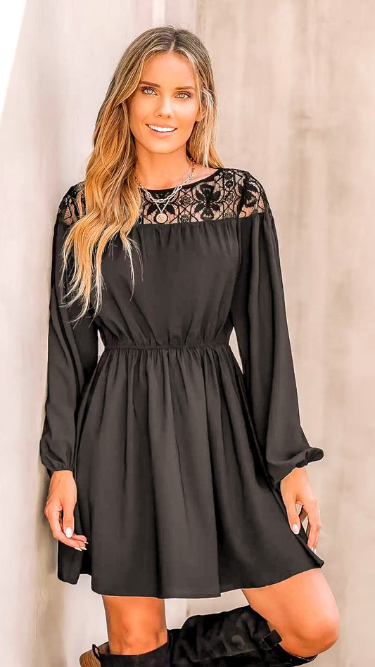 Sabrina Lace Accent Dress