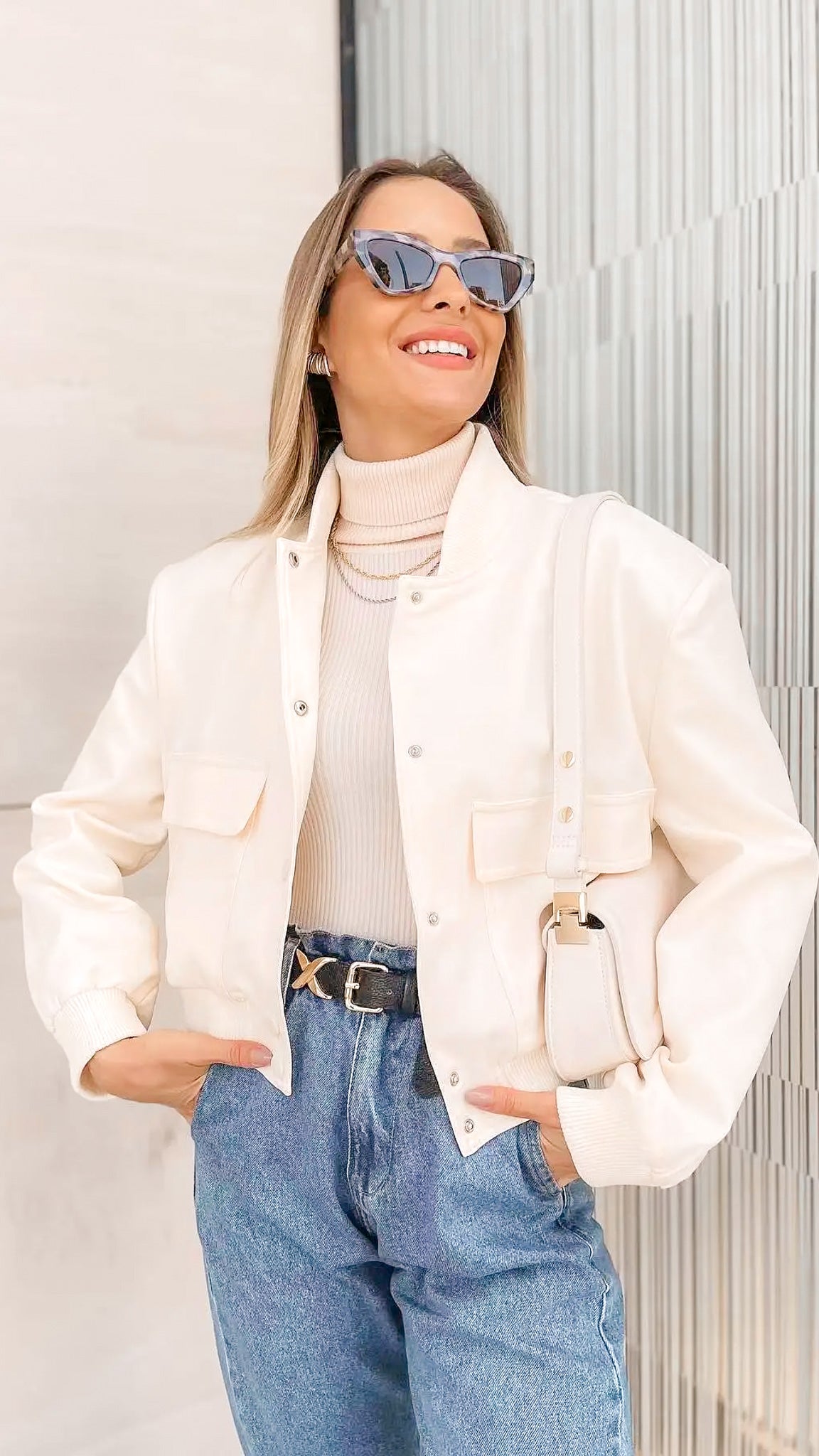 Rhea Button Down Bomber Jacket – Aubrey Apparel