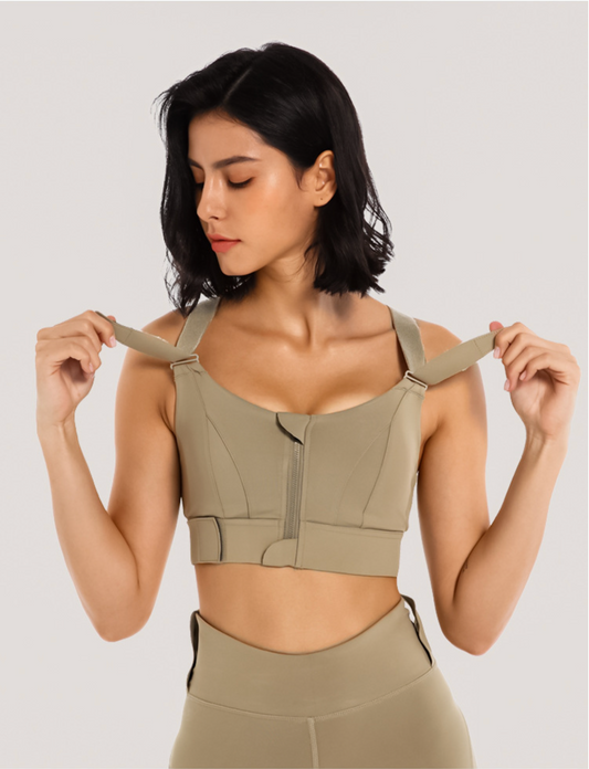 PowerZip High-Support Sports Bra