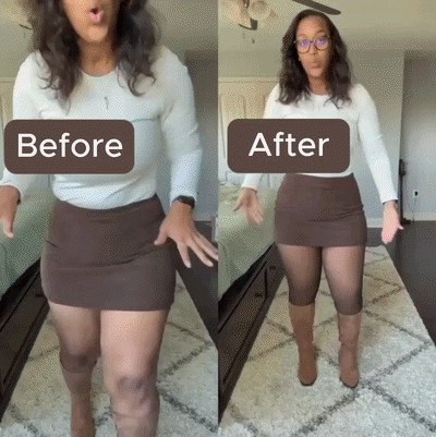 ThermaShape Fleece-Lined Sheer Invisible Seam Leggings